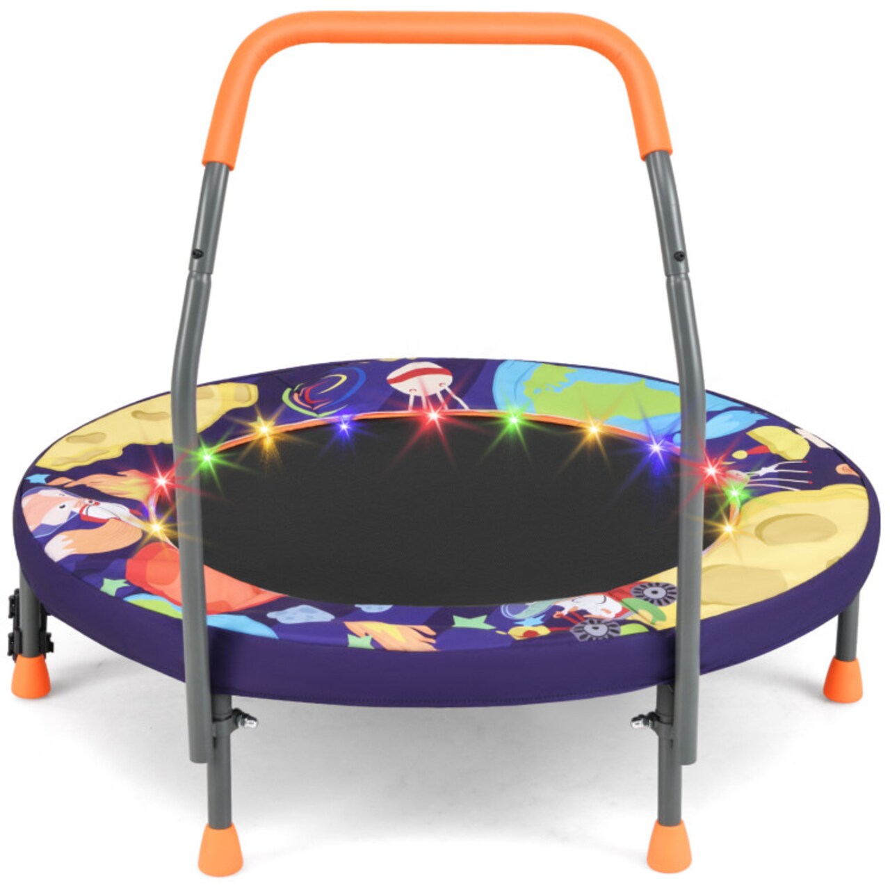 Small Rebounder Trampoline for Children – Foldable & Light-Up Design
